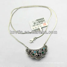 Women antique lock pendant jewelry 925 sterling silver necklace